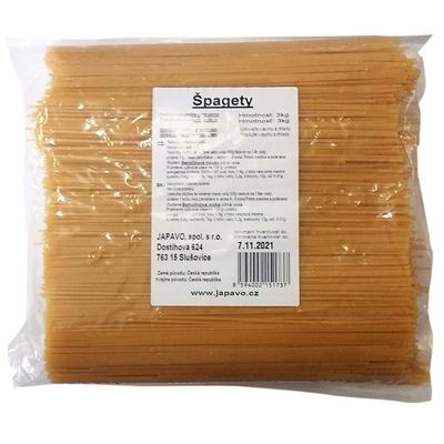 Špagety těstoviny semolinové 1x5kg Japavo