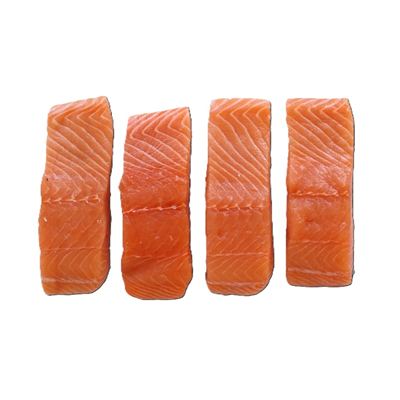 Norský losos porce s kůží 150g mražený 1x4kg MOWI