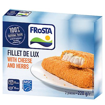 Obalované filé porce se sýrem (Filé De Lux) mražené 10x220g Frosta Zdarma