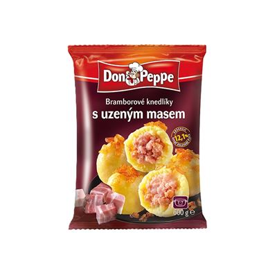 Bramborové knedlíky s uzeným masem mražené 8x600g DonPeppe