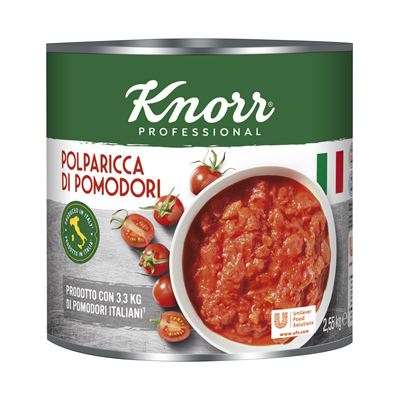 Rajčata krájená (Polparicca di Pomodoro) 1x2,55kg Knorr