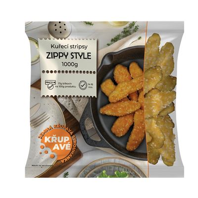 Kuřecí stripsy obalované mražené ZIPPY STYLE 5x1kg