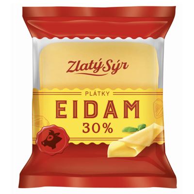 Eidam sýr 30% DE plátky chlazený 1x100g Zlatý sýr