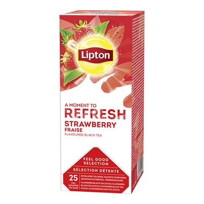 Lipton Refresh Jahoda ovocný čaj (Stawberry) 25x1,6g