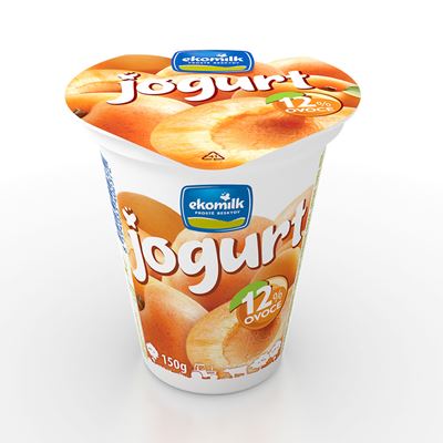 Ovocný jogurt meruňka 2,7% chlazený 10x150g Ekomilk