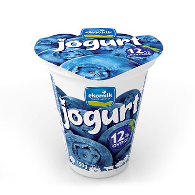 Ovocný jogurt borůvka 2,7% chlazený 10x150g Ekomilk