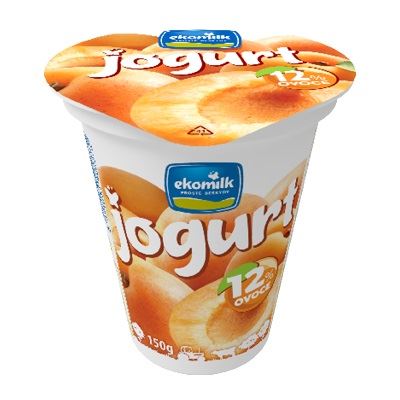 Ovocný jogurt meruňka 2,7% chlazený 10x150g Ekomilk