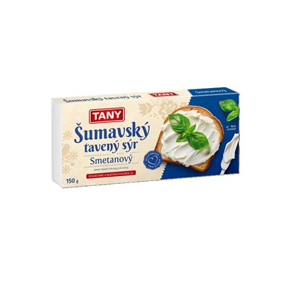 Šumavský smetanový Tavený sýr 3D chlazený 24x150g Tany