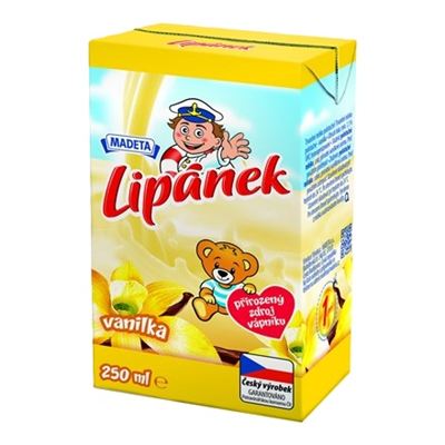 Lipánek mléčný nápoj trvanlivý vanilkový chlazený 27x250ml
