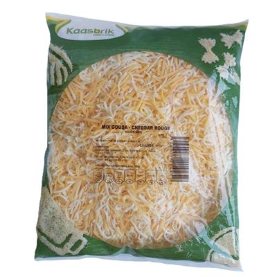 Mix strouhaných sýrů Gouda Chedar chlazený 1x1kg Kaasbrik