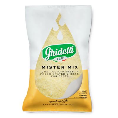 Mix strouhaných tvrdých sýrů chlazený 1x1kg Mister Mix Ghidetti