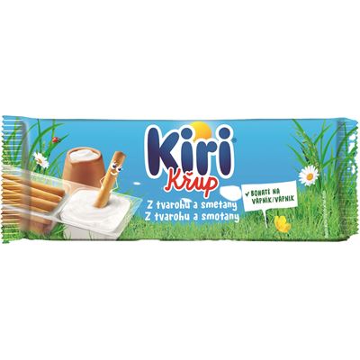 Tavený sýr a trvanlivé pečivo KIRI Křup chlazené 20x35g