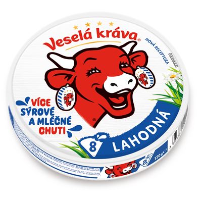 Veselá kráva tavený sýr lahodný 8D chlazený 36x120g
