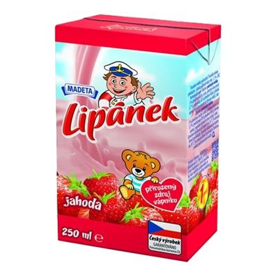 Lipánek mléčný nápoj trvanlivý jahodový chlazený 27x250ml