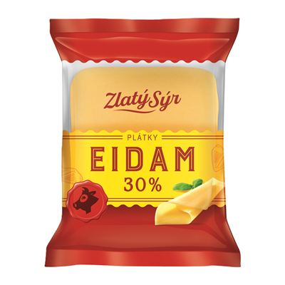 Eidam 30% plátky chlazený PL 30x100g Zlatý sýr