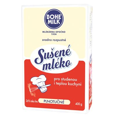 Sušené mléko plnotučné 26% 1x400g Bohemilk