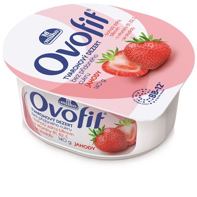 Ovofit dezert jahodový DIA chlazený 8x140g Milko