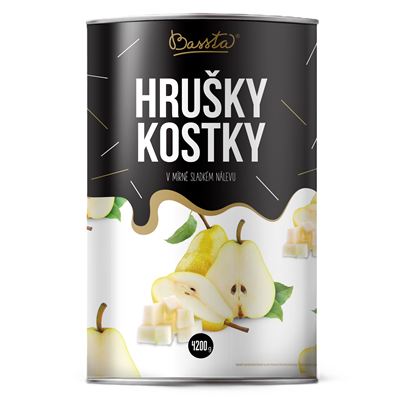 Hruška kostky v nálevu 1x4,2kg Bassta