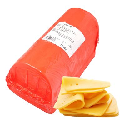 Cheddar oranžový sýr 45% CZ chlazený cca 2,7kg Lacrum