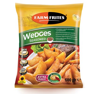 Americké brambory (Seasoned wedges) mražené 16x600g FarmFrites