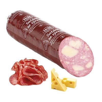 Salám se sýrem chlazený 1xcca 1,5kg Řeznictví H+H