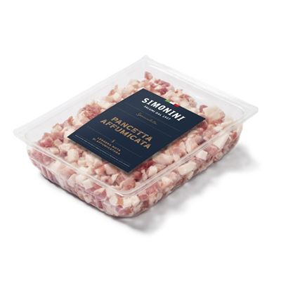 Pancetta Tesa Affumicata kostičky (uzený bok) chlazená 1x500g Simonini
