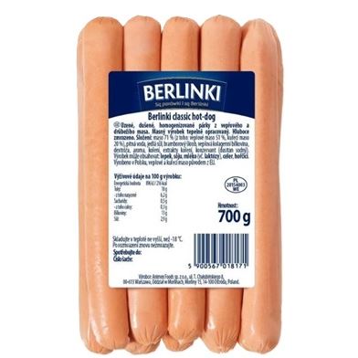 Hot dog párek mražený 10x70g Berlinki