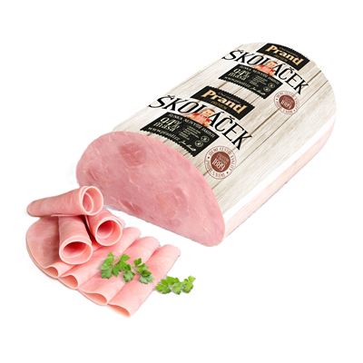 Šunka nejvyšší jakosti s nižším obsahem soli Školáček  chlazená 1xcca 3,7kg Prantl