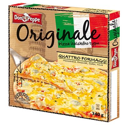 Pizza Originale Quatro Formaggi (sýrová) mražená 6x340g Don Peppe