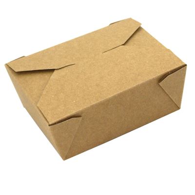 Papírový menubox na jídlo s chlopněmi 1300ml kraft 1x50ks Wimex