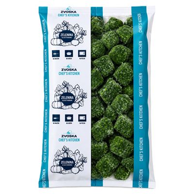 Špenátové listy sekané porce mražené 1x2,5kg Zvoska Chef's Kitchen Zvoska Chef's Kitchen 501052 2