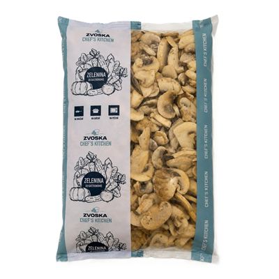 Žampiony plátky mražené 1x2,5kg Zvoska Chef's Kitchen Zvoska Chef's Kitchen 501096 2