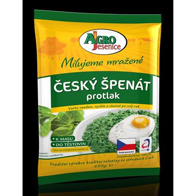 Špenátový protlak mražený 24x450g Agro Jesenice