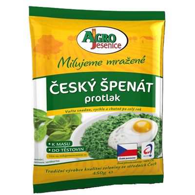 Špenátový protlak mražený 24x450g Agro Jesenice