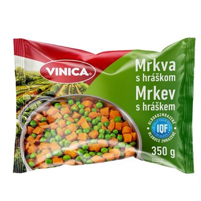 Mrkev s hráškem zeleninová směs mražená 20x350g Vinica