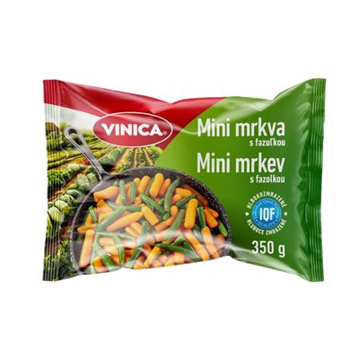 Baby mrkev s fazolkou mražená 20x350g Vinica