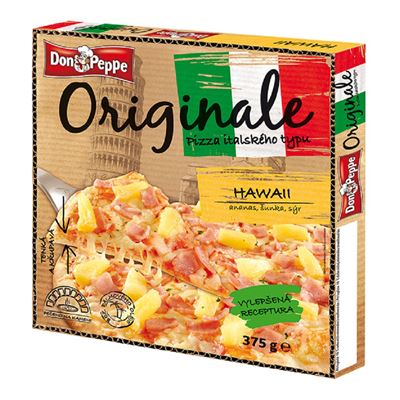 Pizza Originale Hawaii mražená 6x375g Don Peppe