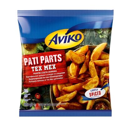 Americké brambory kořeněné TEX MEX Pati Parts mražené 12x600g Aviko