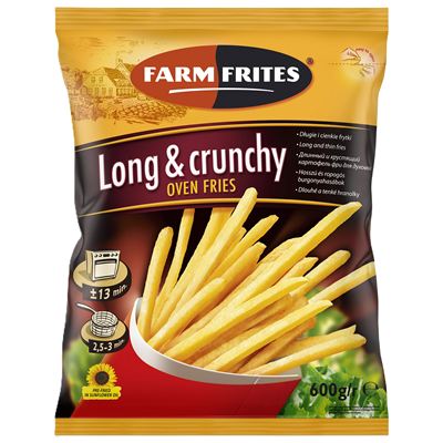 Hranolky extra dlouhé (Long&Crunchy) mražené 14x600g FarmFrites