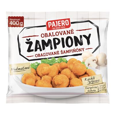 Obalované žampiony předsmažené 10x400g Pajero