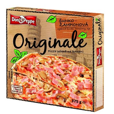 Pizza Originale Šunka a žampiony mražená 6x375g Don Peppe