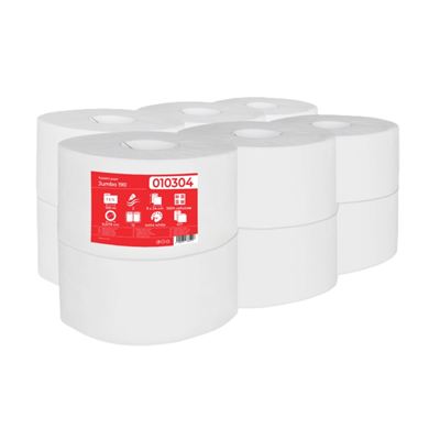 Toaletní papír tissue bílý Jumbo 2vrstvý půměr 19 cm 1x12ks PrimaSoft