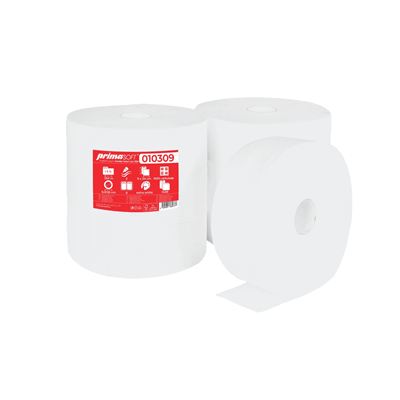 Toaletní papír tissue bílý Jumbo 2vrstvý průměr 26cm 1x6ks PrimaSoft
