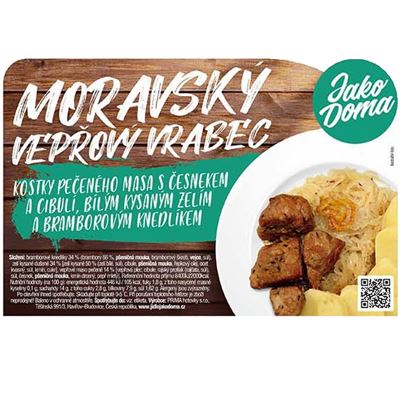 Moravský vepřový vrabec s bramborovým knedlíkem chlazený 1x430g Jako doma
