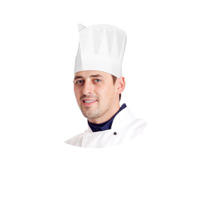 Kuchařská čepice (PAP) bílá 1x10ks Wimex