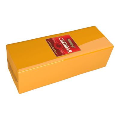 Cheddar oranžový sýr 50% PL blok chlazený 1xcca2,5kg Zlatý sýr