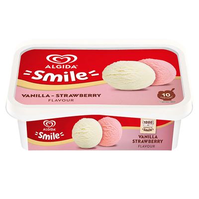 Algida Smile Vanilla-Straberry zmrzlina 6x1000ml