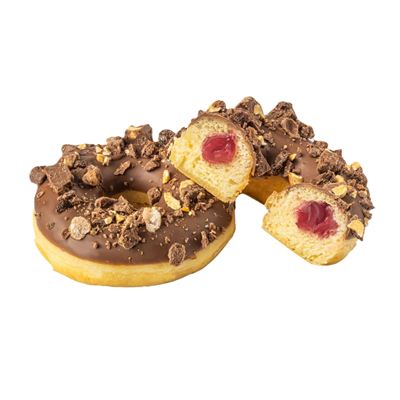 Donut čokoládový studentská pečeť s hroznovou náplní mražený 12x71g Stokson