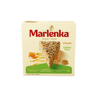 Medový bezlepkový dort s vlašskými ořechy 1x800g Marlenka