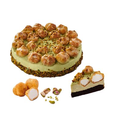 Profiterolkový pistáciový dort mražený 1x1250g Dortie's